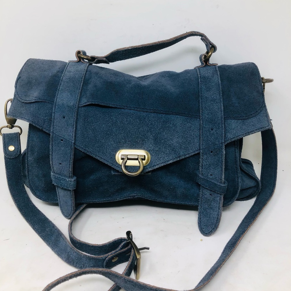 Roberto Santi Blue Suede Women's Hand Bag